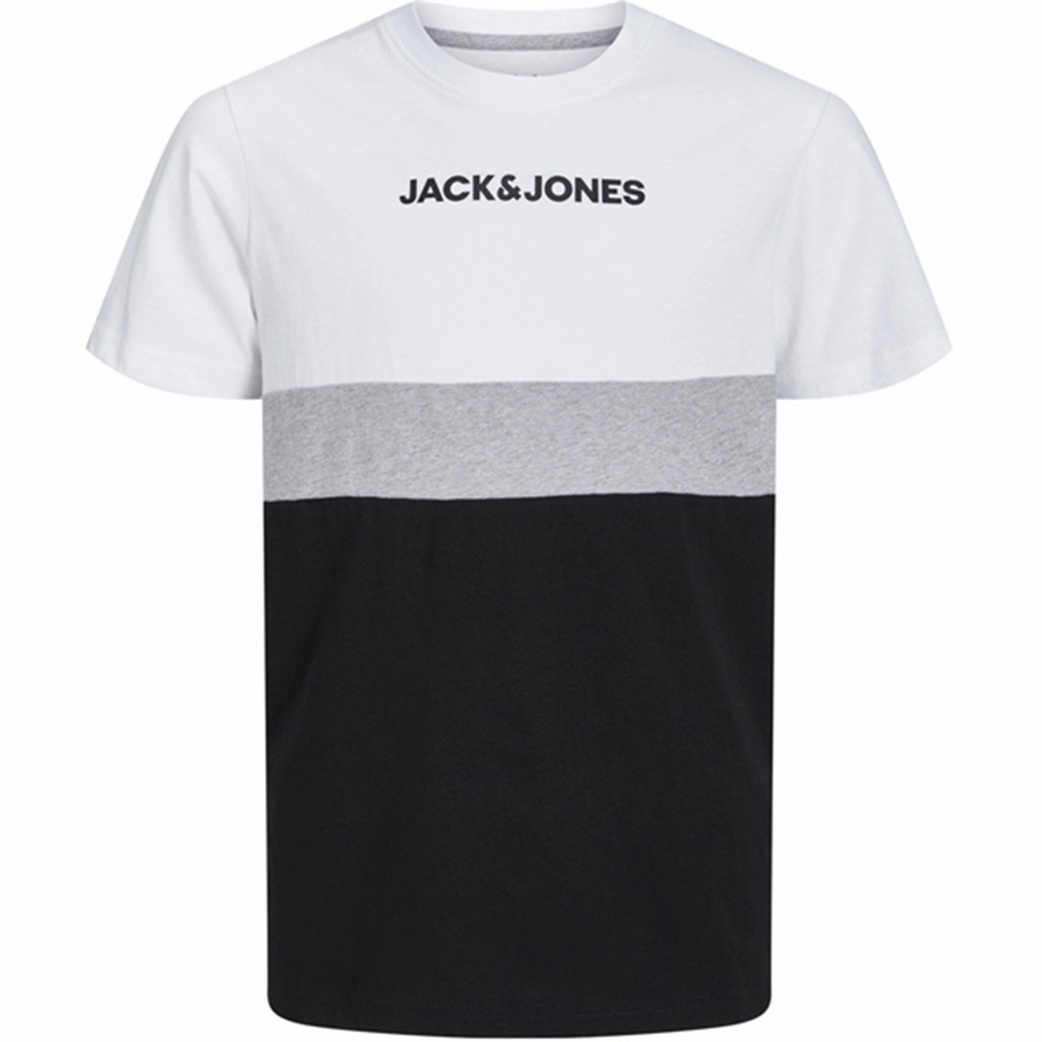 Excellence Jack & Jones Junior White Reid Blocking T-Shirt Ethical