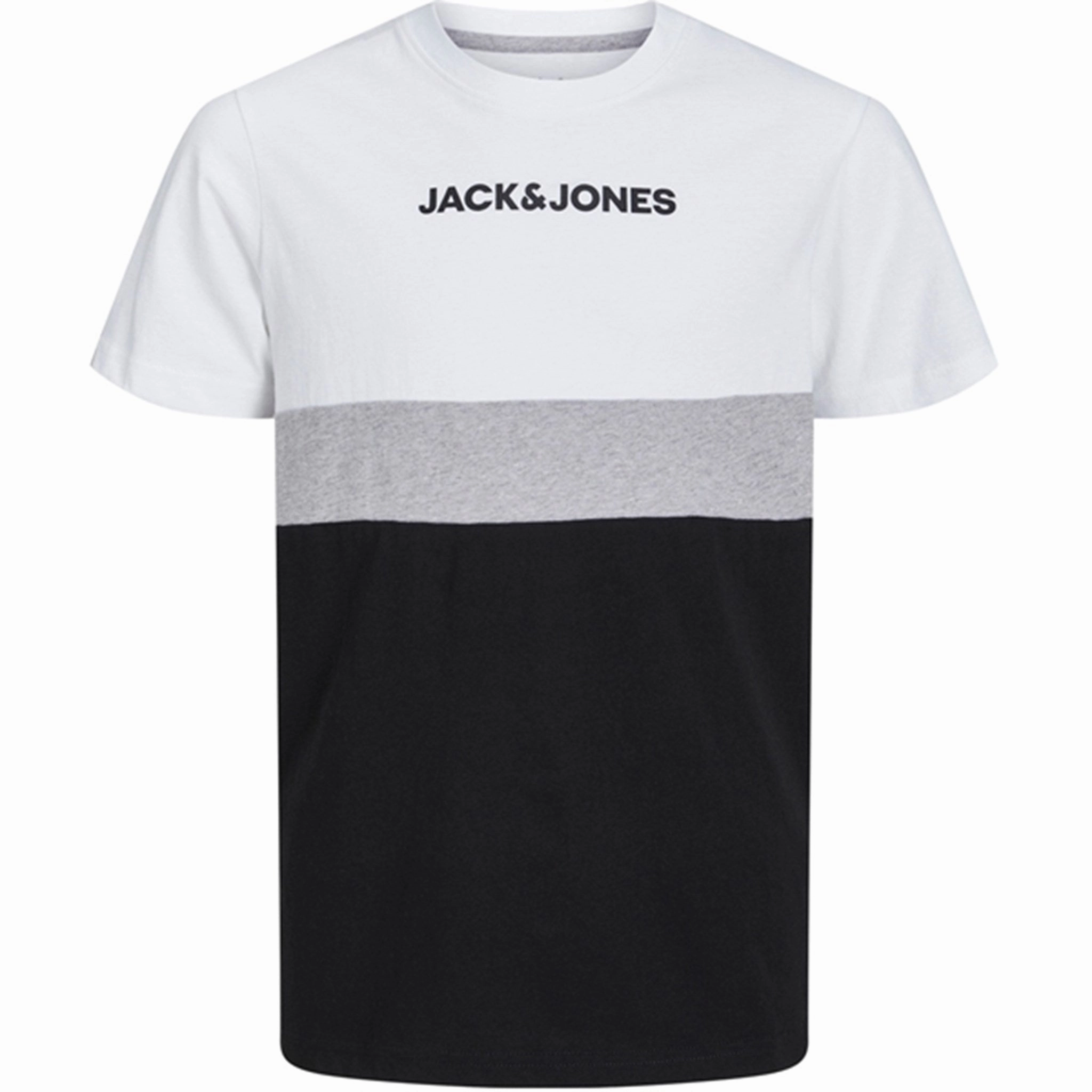 Elite Jack & Jones Junior White Reid Blocking T-Shirt Visionary