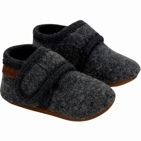 En Fant Baby Wool Slippers Dark Grey Melange Premium Quality Worldwide