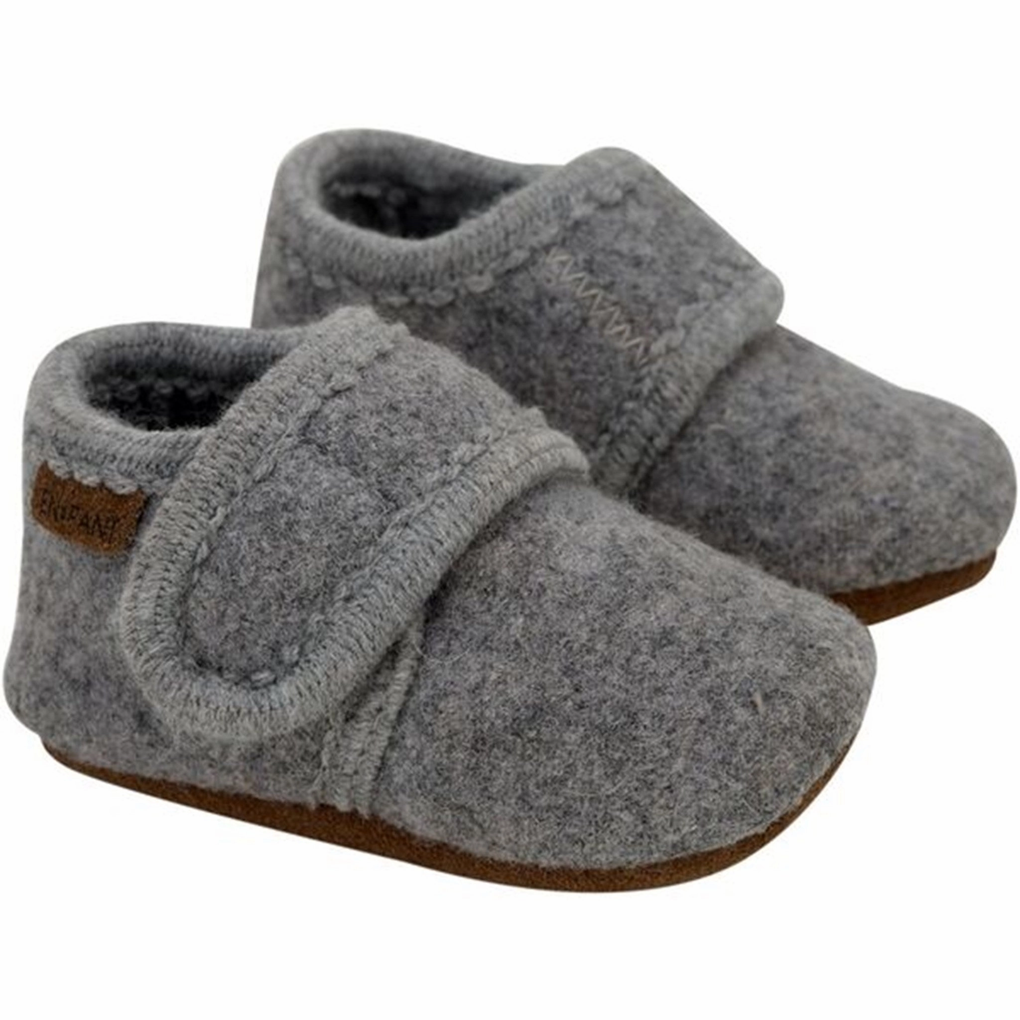 En Fant Baby Wool Slippers Grey Melange Worldwide Masterpiece