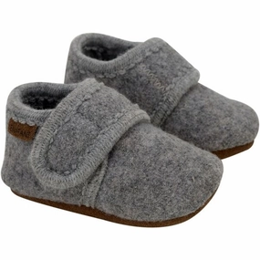 En Fant Baby Wool Slippers Grey Melange Exclusive Heritage