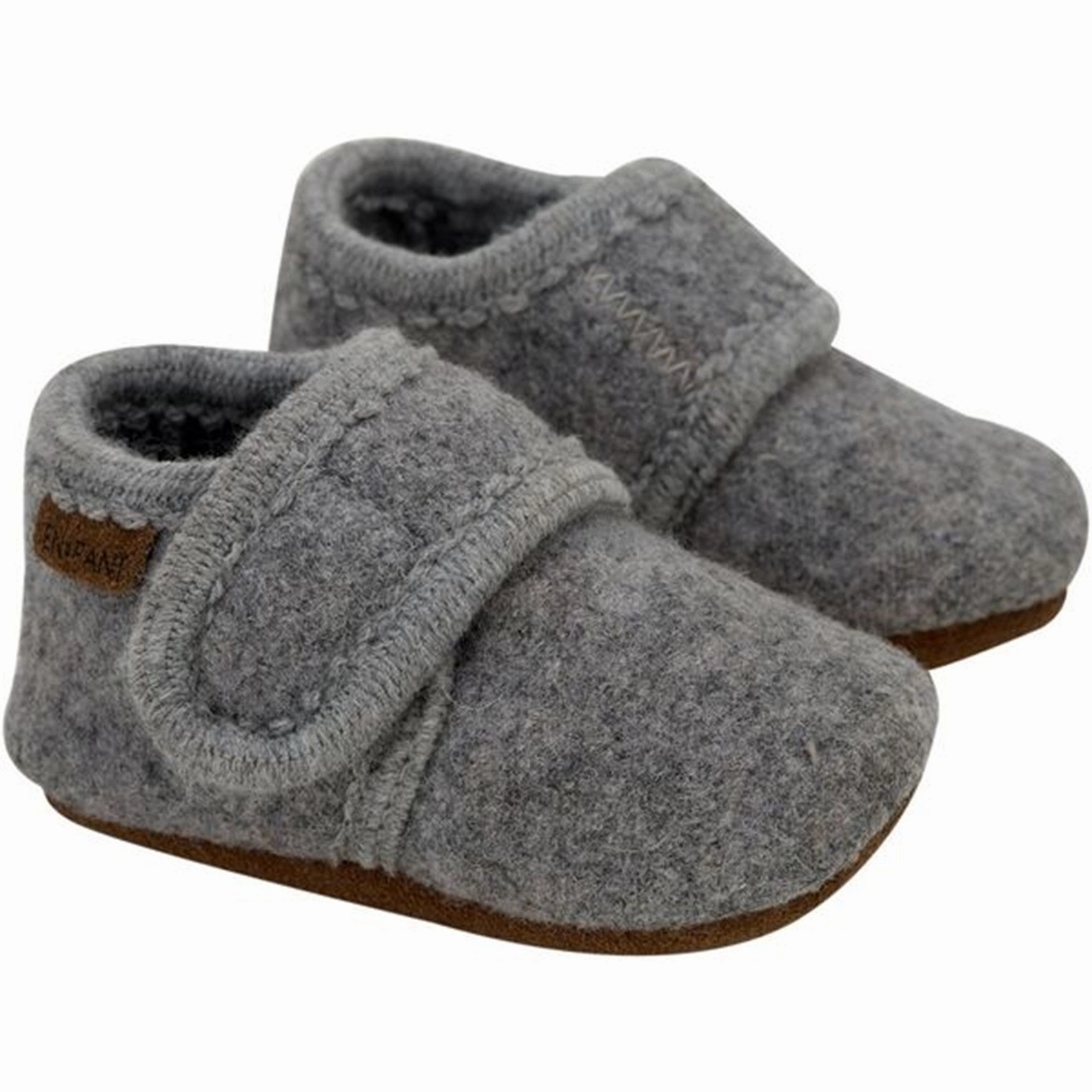 Esteemed En Fant Baby Wool Slippers Grey Melange Noble
