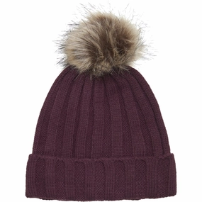 En Fant Beenie m. Faux Fur Fig Iconic Elegance