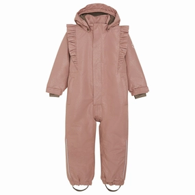 En Fant Burlwood Snowsuit w. Ruffles Pristine Attractive