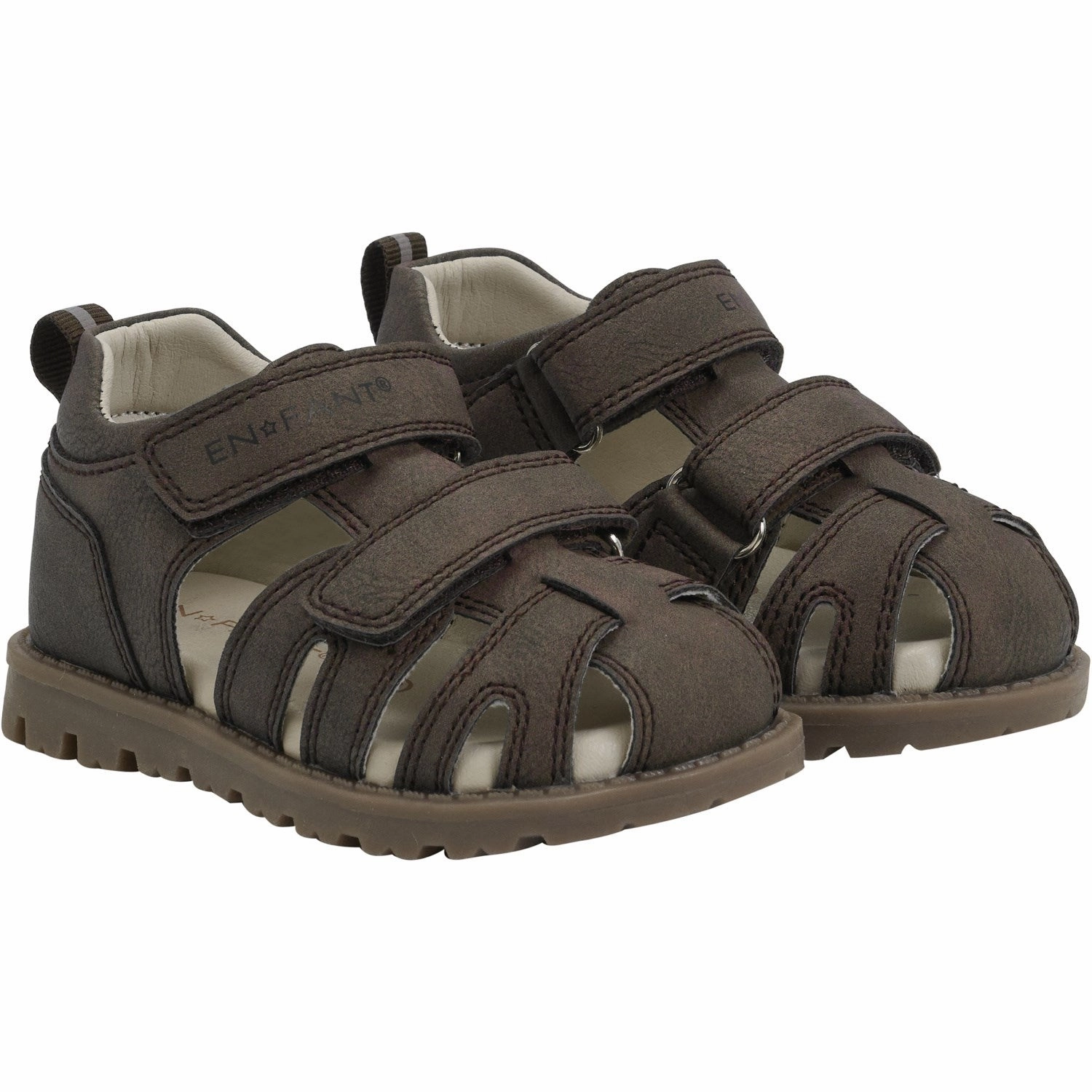 En Fant Chocolate Brown Sandal Velcro Ethereal Grandiose