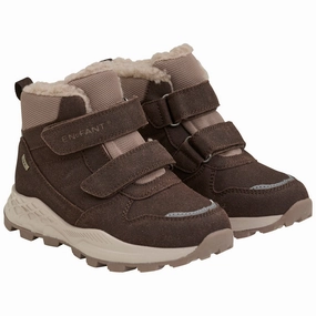 En Fant Chocolate Brown Sneakers TEX Mid-High Artisanal Avant-garde