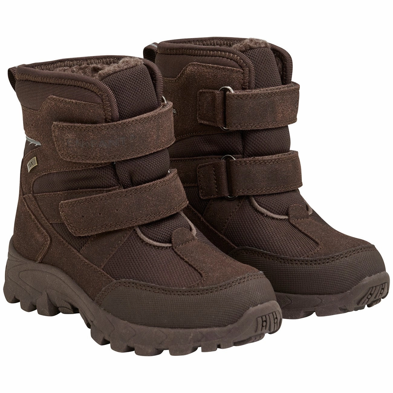 Trend En Fant Chocolate Brown Winter Boots Velcro TEX Elegance