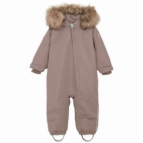 En Fant Pine Bark Baby Snowsuit m. Fake Fur Authentic Classic
