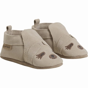 En Fant Slippers Suede Cement Attractive Gem