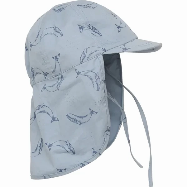 Esteemed En Fant Sun Hat With Strings Dusty Blue Worldwide