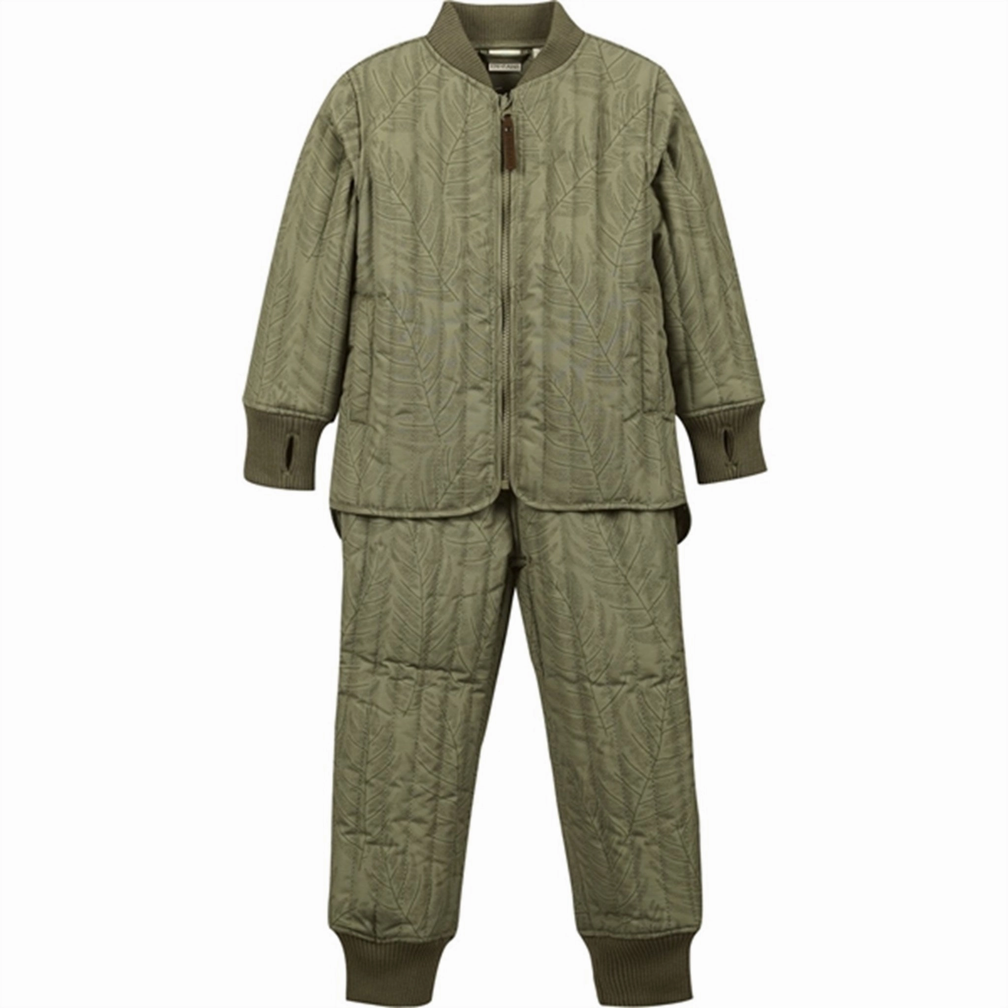 Exclusive En Fant Thermal Set AOP Moss Green Acclaimed