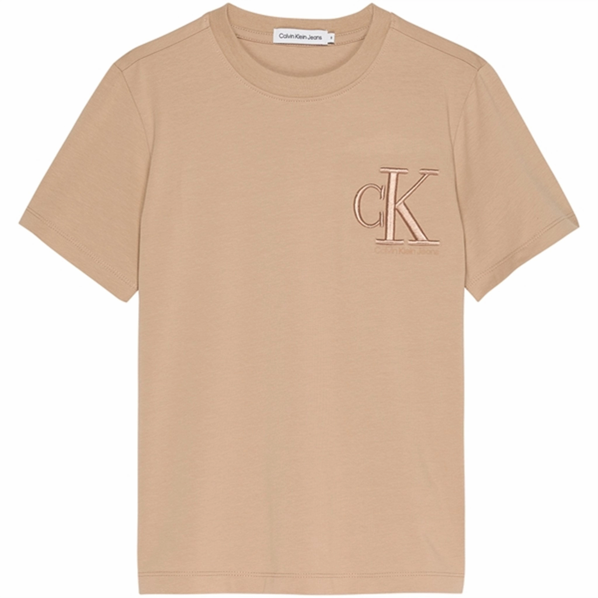 Calvin Klein Monogram Embro Logo T-Shirt Travertine Retro Exclusive