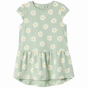Esteemed Name It Silt Green Daisy Flowers Vigga Dress Noos Pioneer