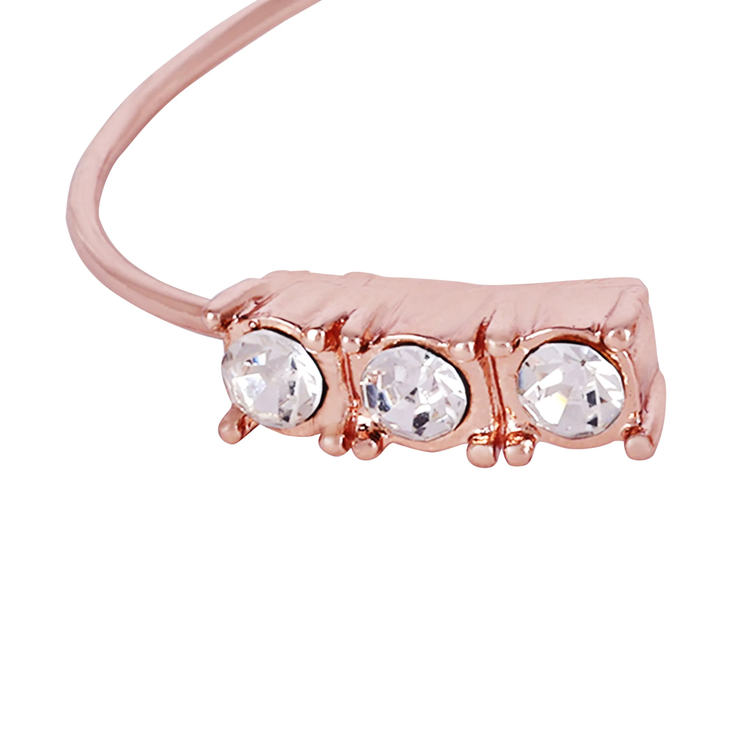 Estele Rose Collectiona??? Exclusive Rose Motif Cuff Bracelet: Luxurious Rosegold Plated with Floral Charmsa??? Perfect Accessory for Women's Fashion & Gifts