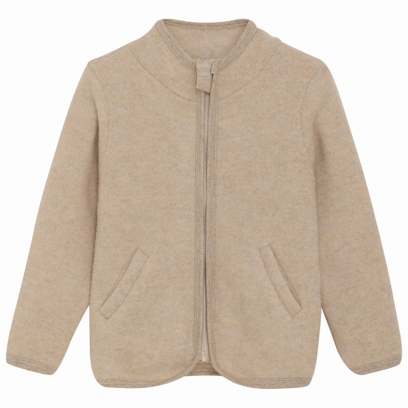 Ethereal Huttelihut Camel Melange Jacket Wool Fleece Seam