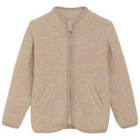 Ethereal Huttelihut Camel Melange Jacket Wool Fleece Seam