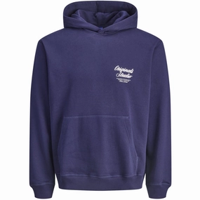 Ethereal Jack & Jones Junior Ocean Cavern Jornorrebro Typo Back Sweat Hood Sn Jnr Innovation