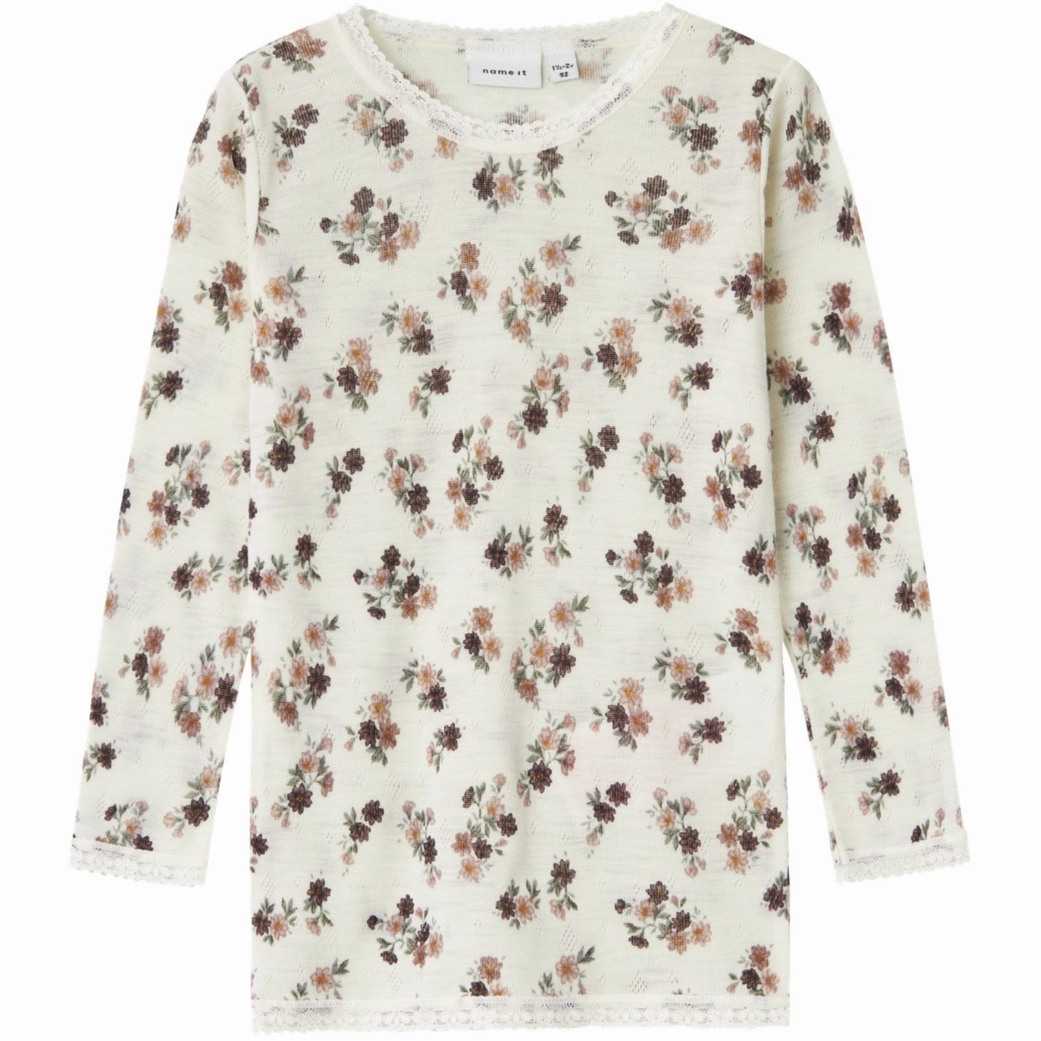 Pioneer Name It Snow White Wang Wool Needle Blouse Noos Valuable