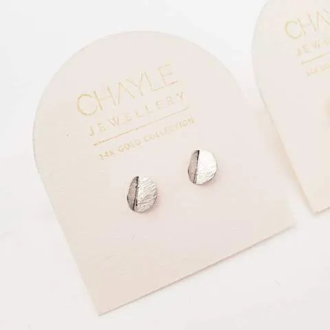 Eucalyptus Mini Studs 14k Gold