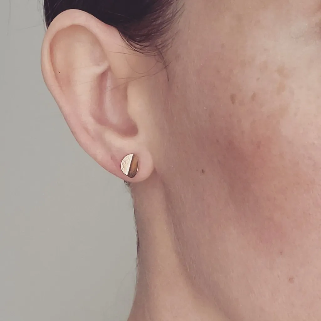 Eucalyptus Mini Studs 14k Gold