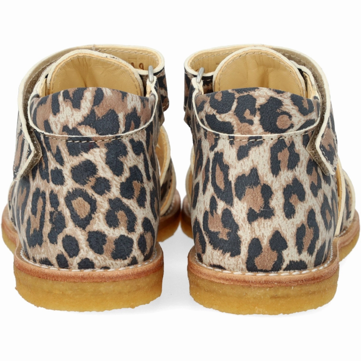 Everyday shoes Angulus Leopard suede Beginner Sandal Med Velcro Closure