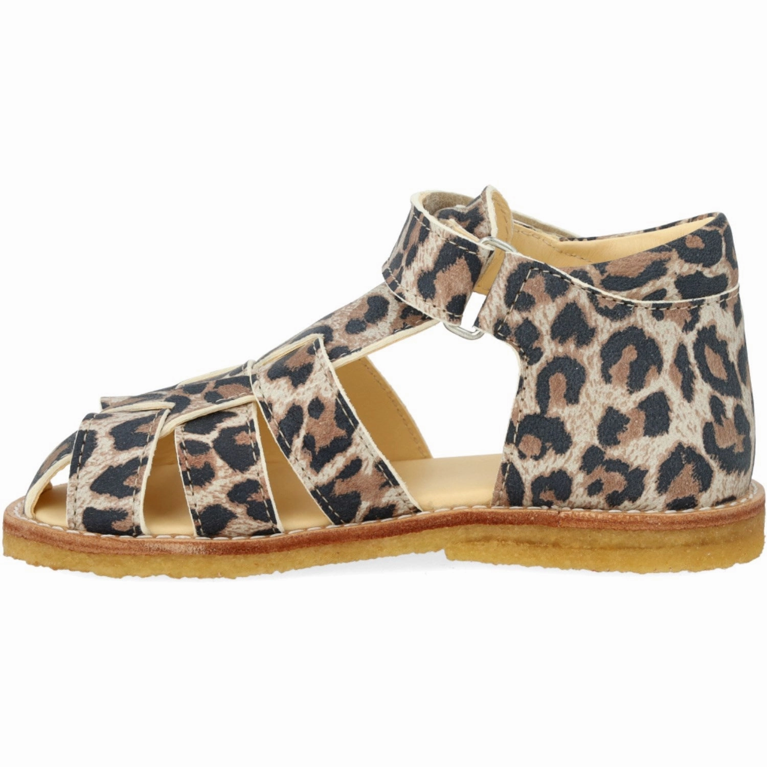 Everyday shoes Angulus Leopard suede Beginner Sandal Med Velcro Closure