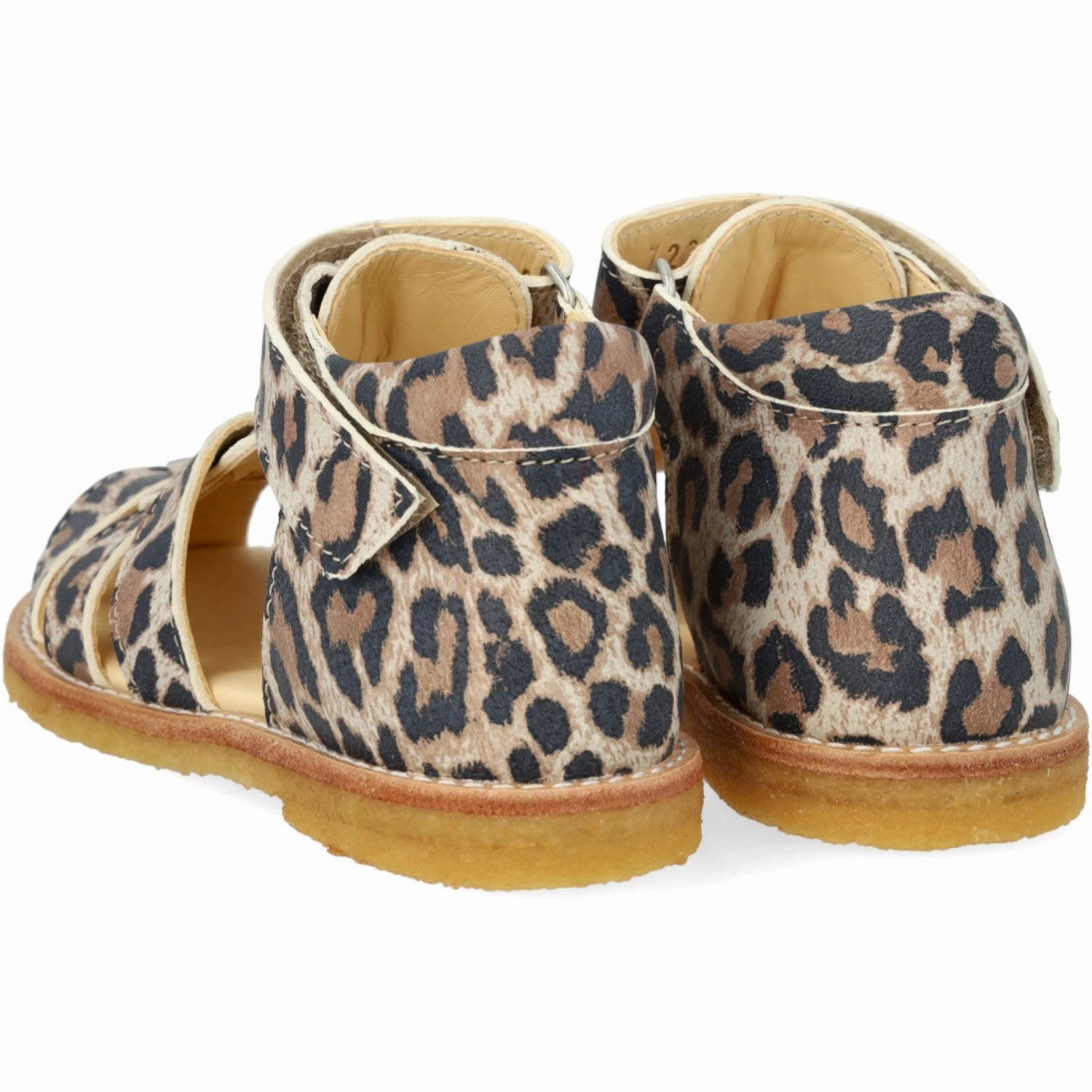 Everyday shoes Angulus Leopard suede Beginner Sandal Med Velcro Closure