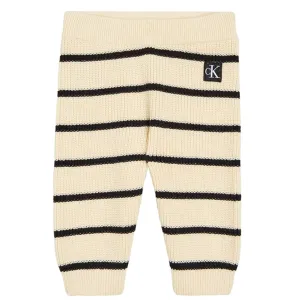 Excellence Calvin Klein Striped Cardigan Knit Set Black/ Vanilla Stripe Admired