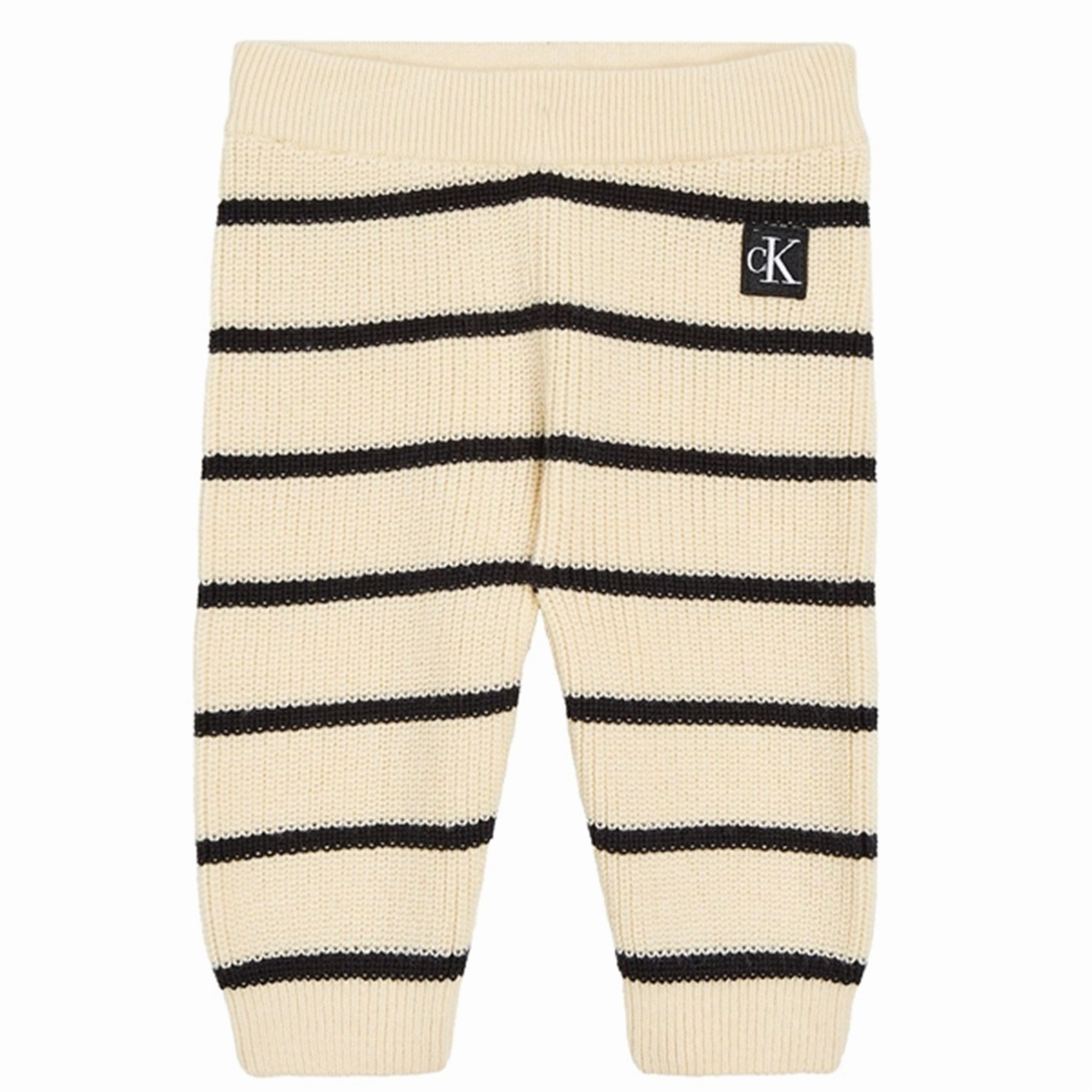 Excellence Calvin Klein Striped Cardigan Knit Set Black/ Vanilla Stripe Admired
