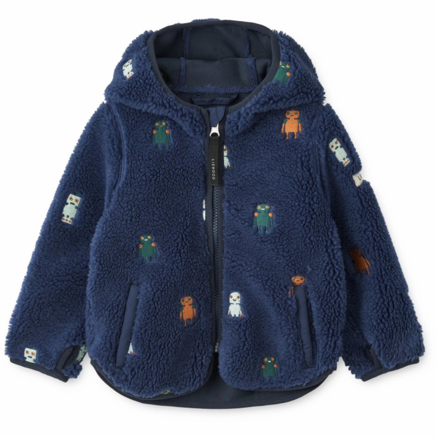 Exceptional LieWood Robots / Indigo Blue Mara Pile Jacket With Ears Cozy