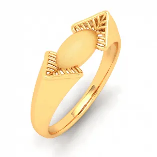 Exclusive Oval Shape Male Gold Ring From Mugdhaa Collection