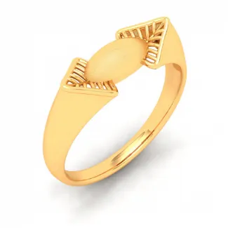 Exclusive Oval Shape Male Gold Ring From Mugdhaa Collection
