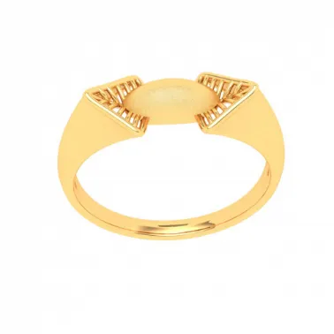 Exclusive Oval Shape Male Gold Ring From Mugdhaa Collection