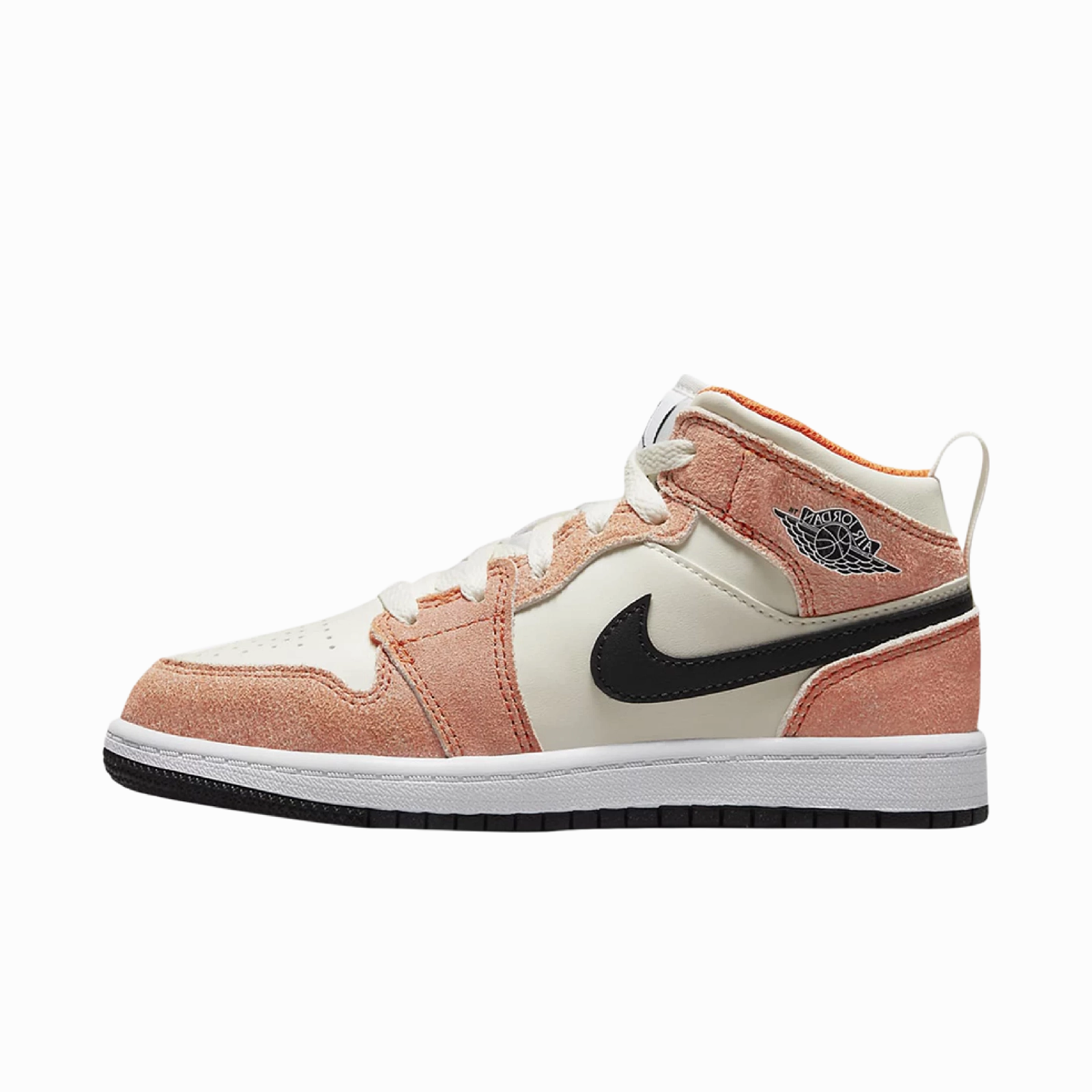 Exclusive design Jordan 1 Mid SE Orange Suede (PS) Luxury details
