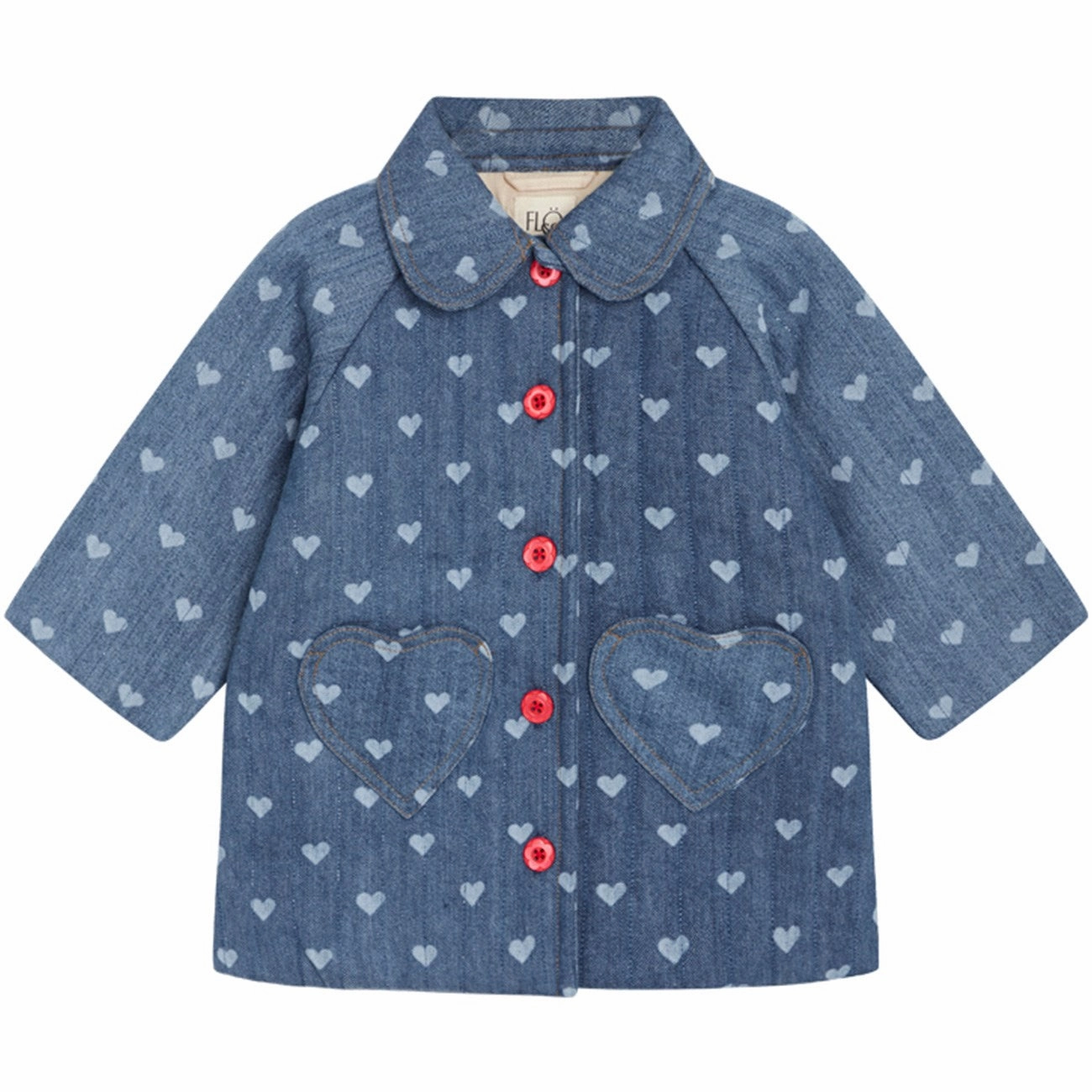 Exclusive Flss Blue Denim/Hearts Lollo Coat Casual