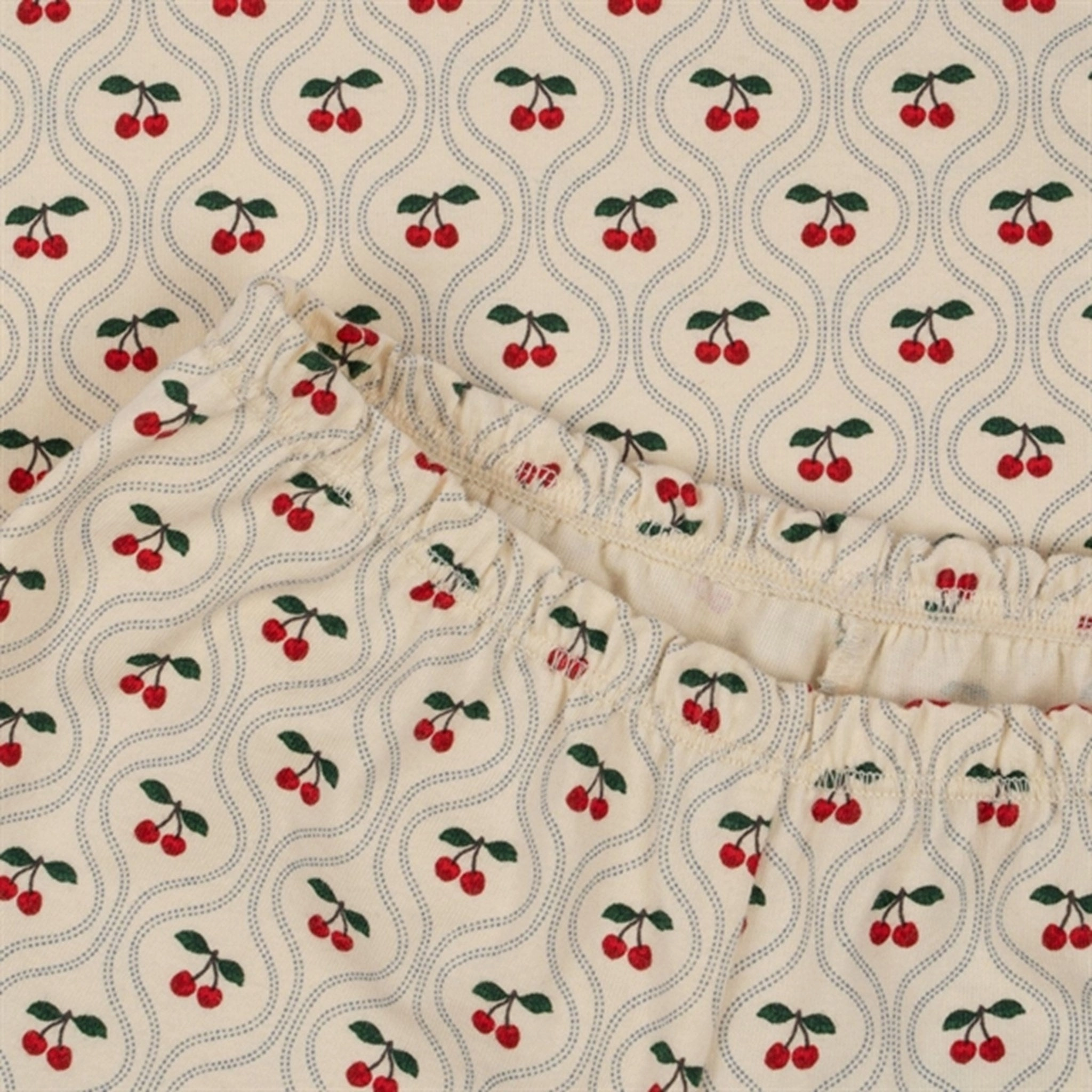 Exclusive Konges Sljd Cherry Motif 2-pack Lin Frill Set