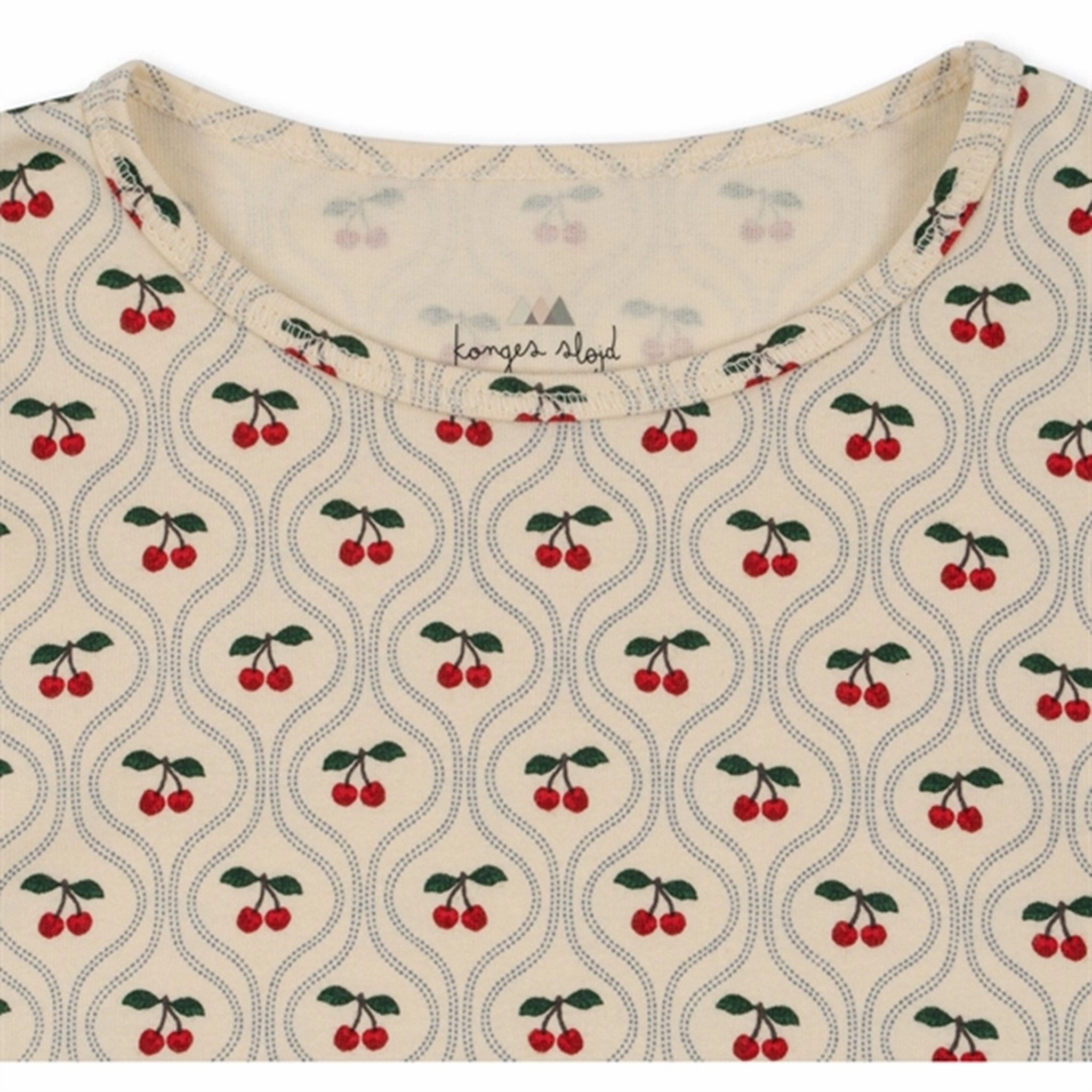 Exclusive Konges Sljd Cherry Motif 2-pack Lin Frill Set