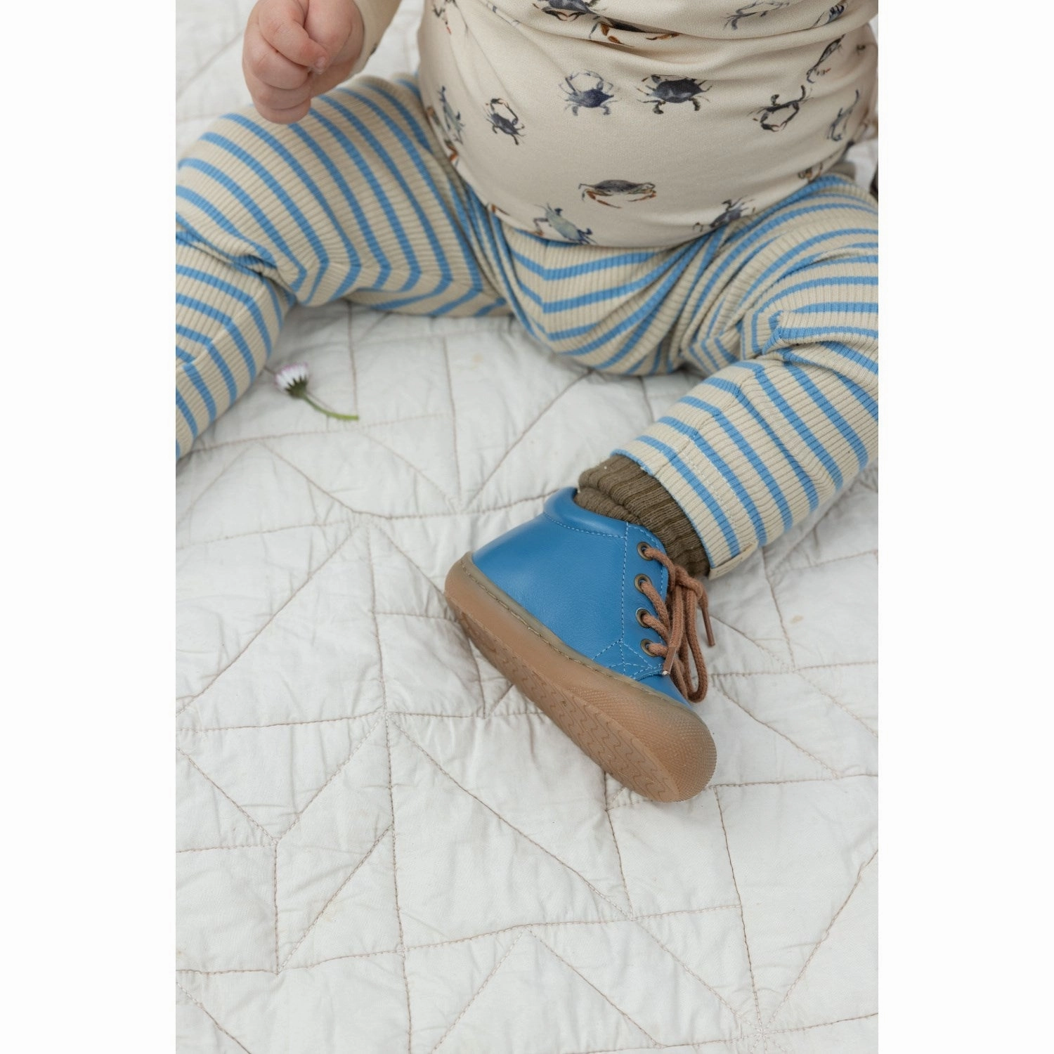 Exclusive Petit Piao Allure Blue/Dark Off White Leggings Modal Striped