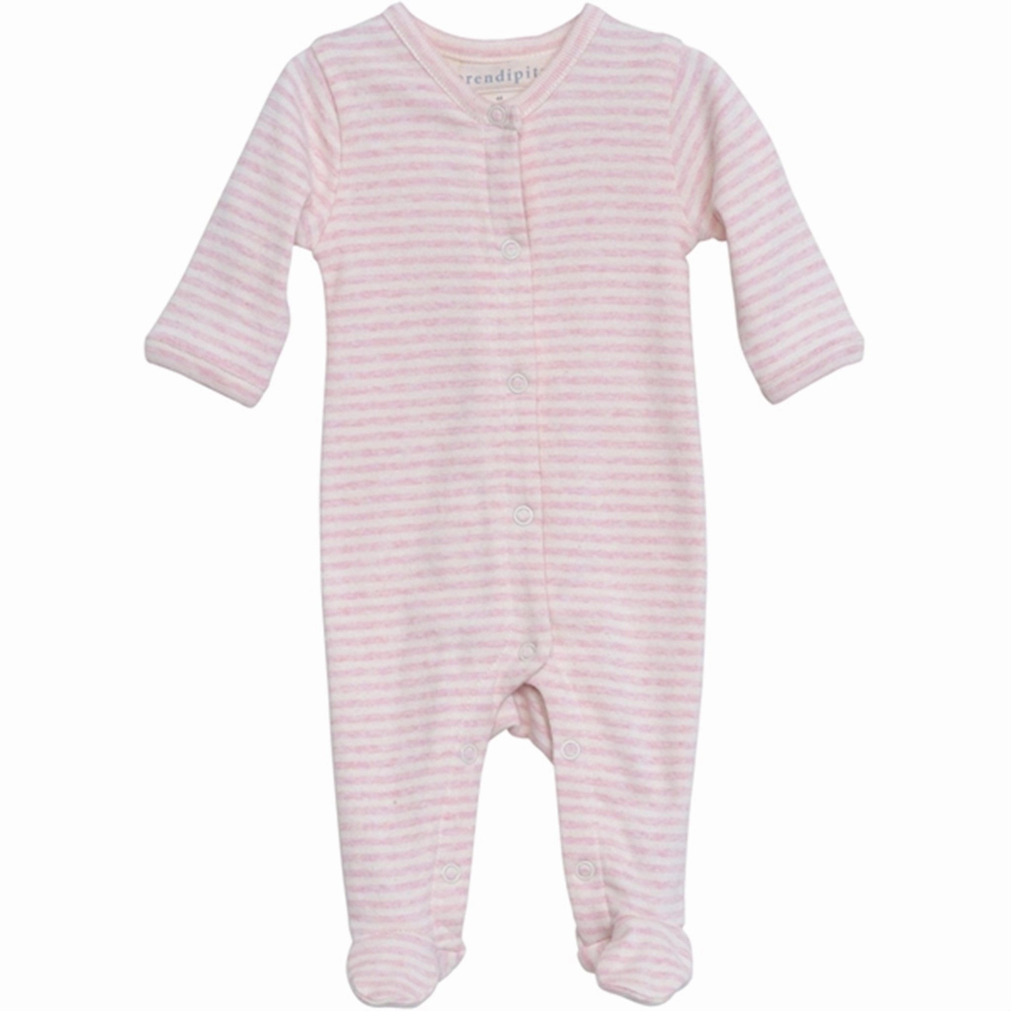 Exclusive Serendipity Rosebud/Offwhite Newborn Onesie w. Feet Artisanal