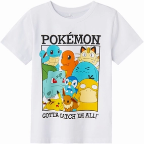 Expressive Name It Bright White Black text Masir Pokemon T-Shirt Retro