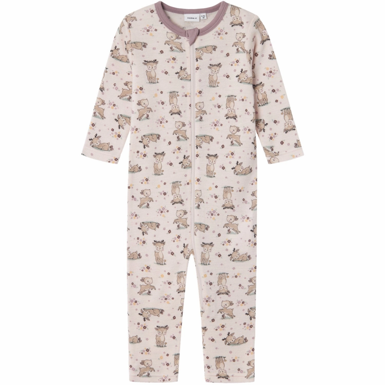 Exquisite Name It Lilac Ash AOP Willit Wool Onesie International