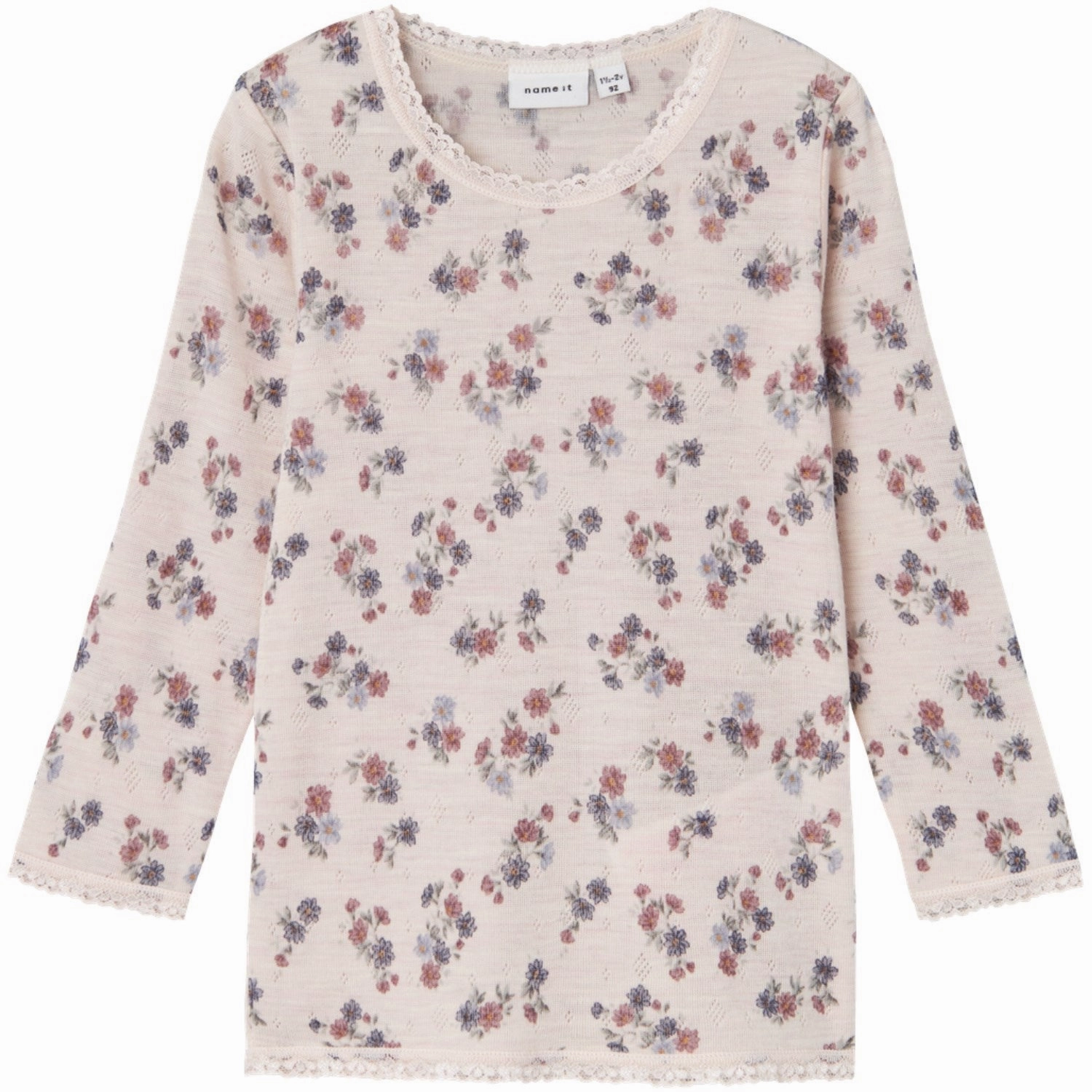 Elegance Name It Lilac Ash Wang Wool Needle Blouse Noos Iconic