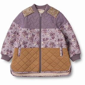 Exquisite Wheat Lilac Tulips Thermo Jacket Hadis Suede