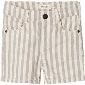 Fabric Lil'Atelier Limestone Coconut Milk Hugo Loose Twill Shorts Artisanal