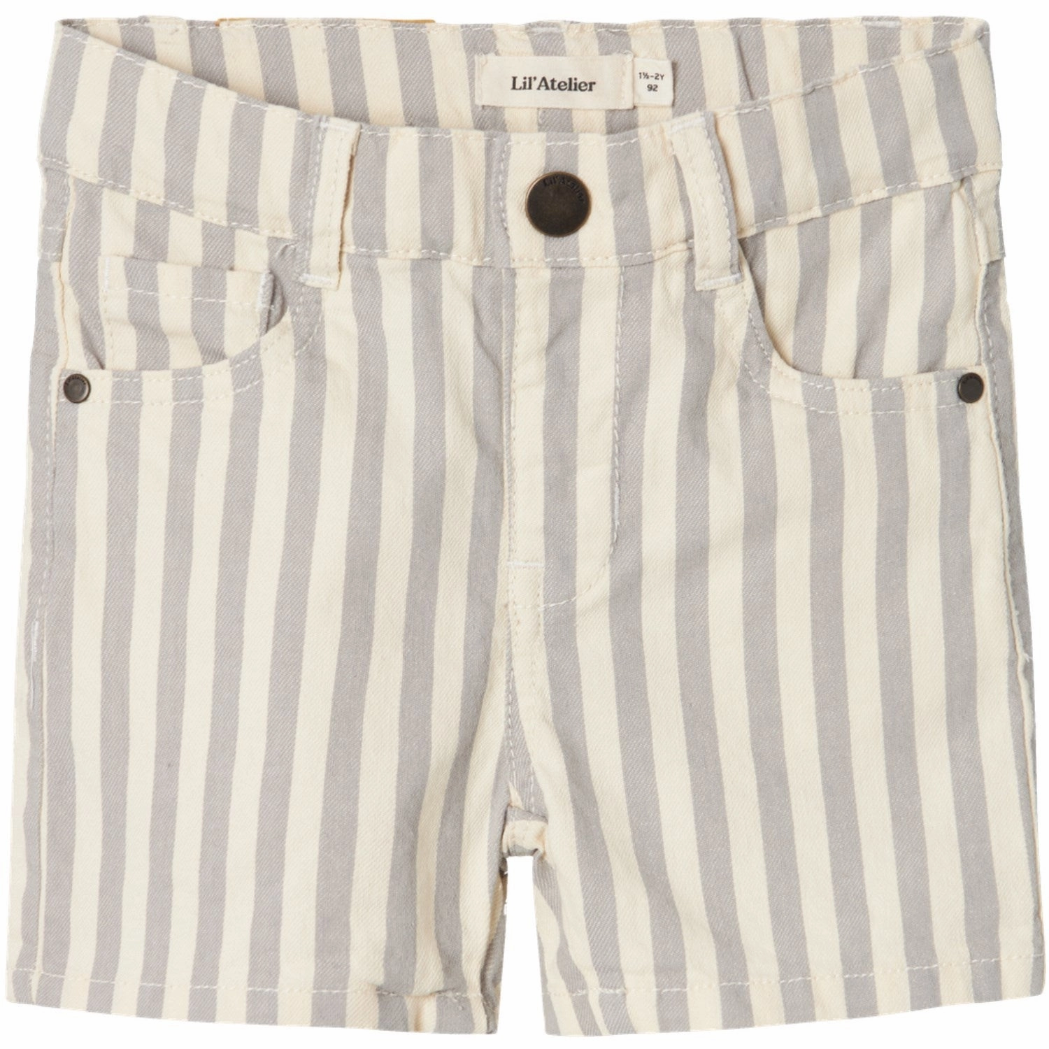 Fabric Lil'Atelier Limestone Coconut Milk Hugo Loose Twill Shorts Artisanal