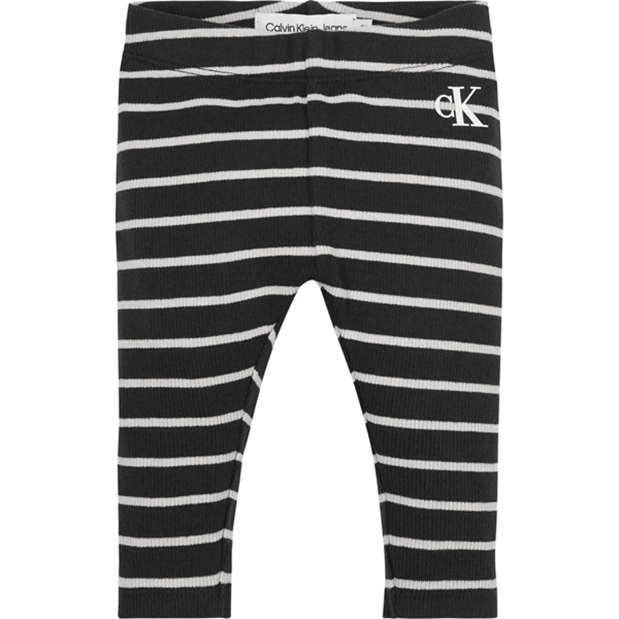 Calvin Klein Rib Stripe Legging Black Stripe Iconic Brand Exclusive