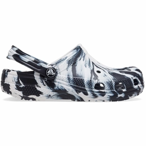 Fashion Crocs Classic Marbled Clog Black/White Artisanal