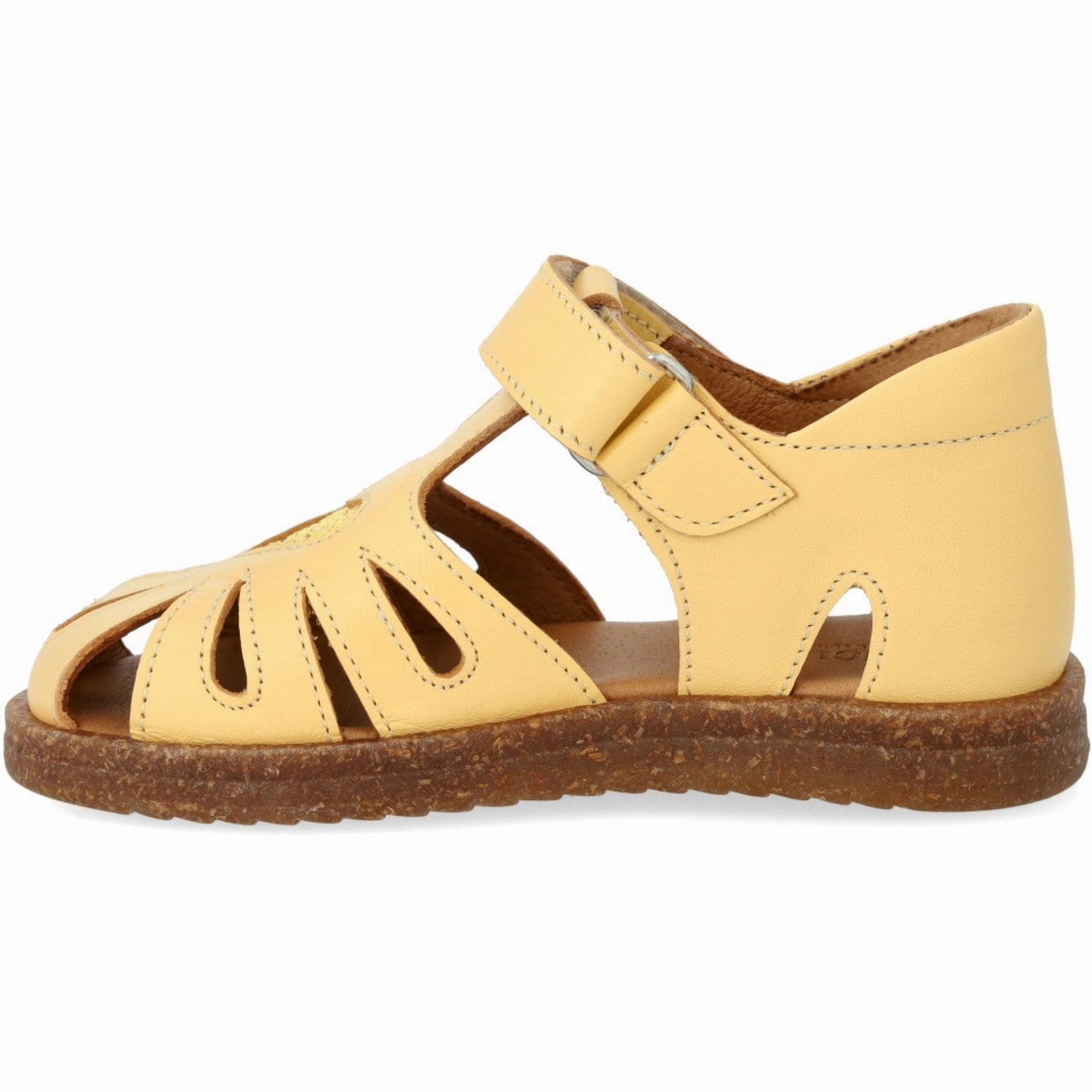 Fashion shoes Angulus Mellow Yellow/Pineapple Glitter Leather Heart Sandal with Sparkling Glitter Heart
