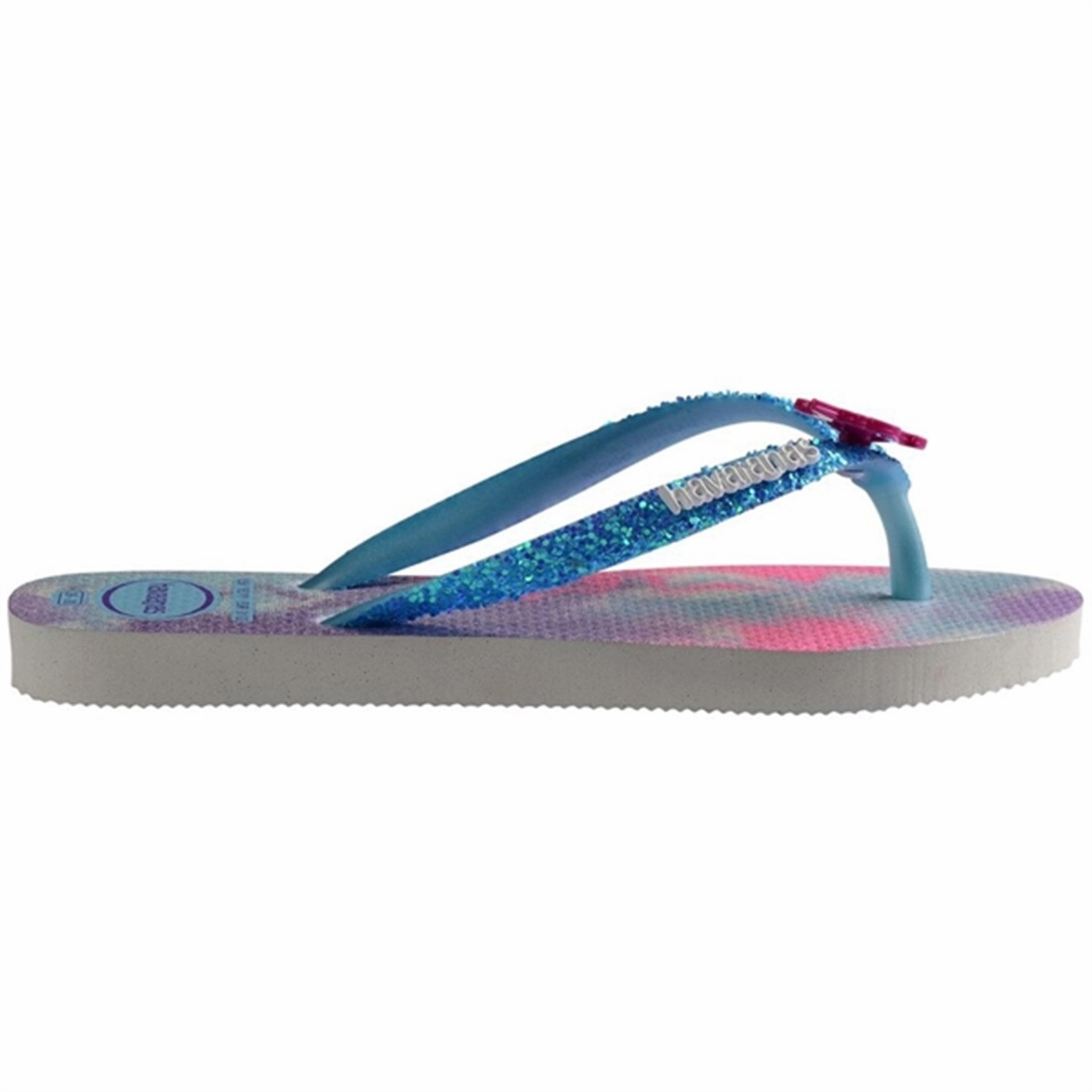 Fashion shoes Havaianas Kids Sandals Slim Glitter Trendy White/BlueWater