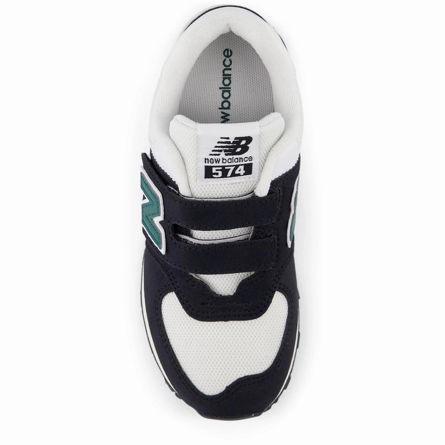 Fashion shoes New Balance Black 574 Kids Hook & Loop Sneakers